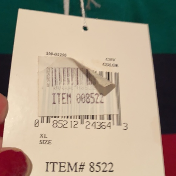 NWT SLAMMER by MUNSINGWEAR HIGH END MENS SHOP - WHITE COLLAR STRIPE LS POLO - Picture 5 of 9